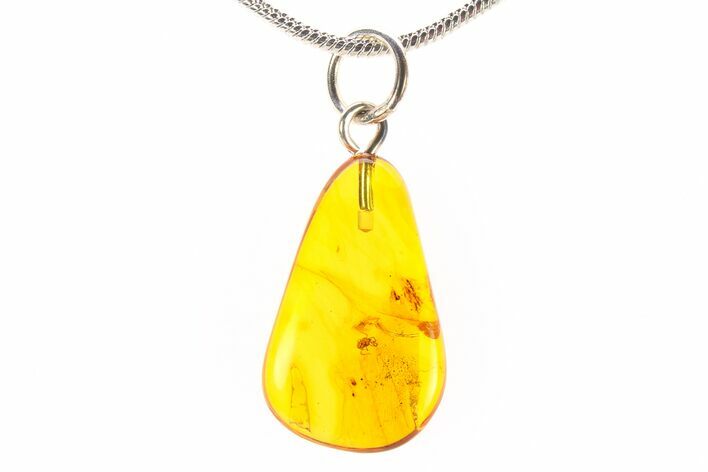 Polished Baltic Amber Pendant (Necklace) - Contains Mite! #288867